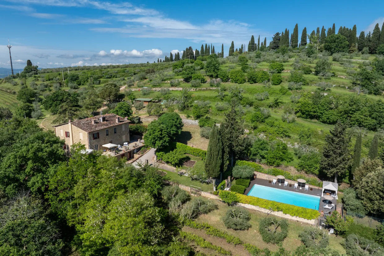 Agriturismo Tenuta di Macericca vista con piscina